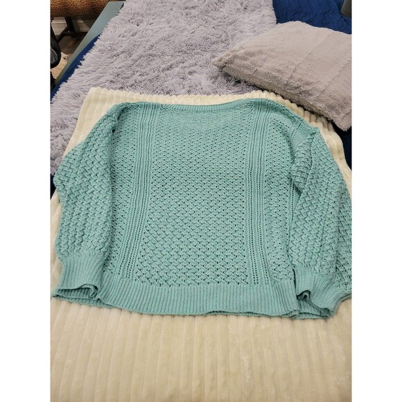 BEAUTIFUL Medium green Sweater. Knit like - Picture 8 of 10
